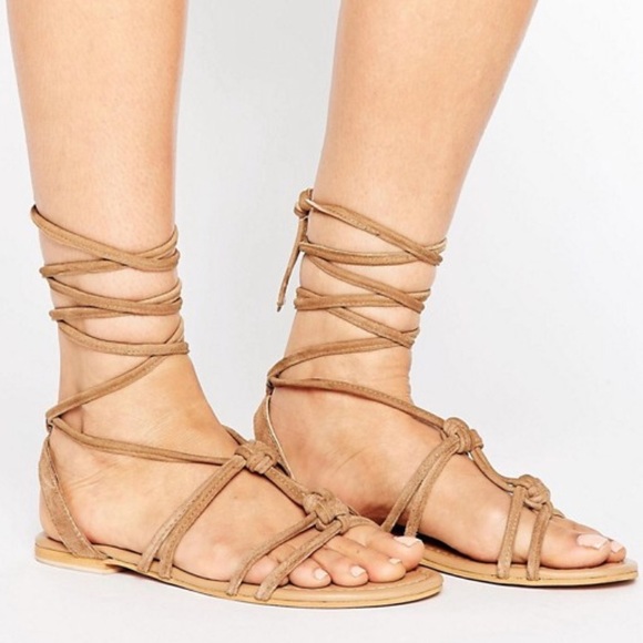 ASOS Shoes - Suede Leg Tie Sandals